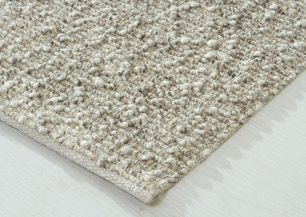Beige Brown Pebble Weave Rug