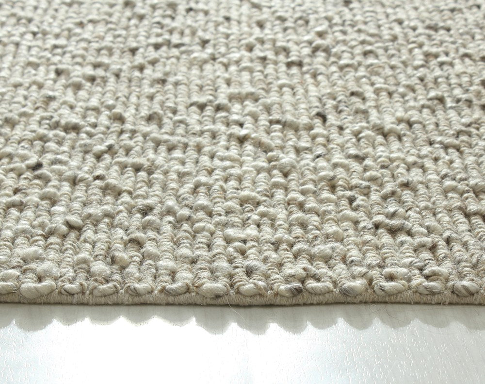 Beige Brown Pebble Weave Rug