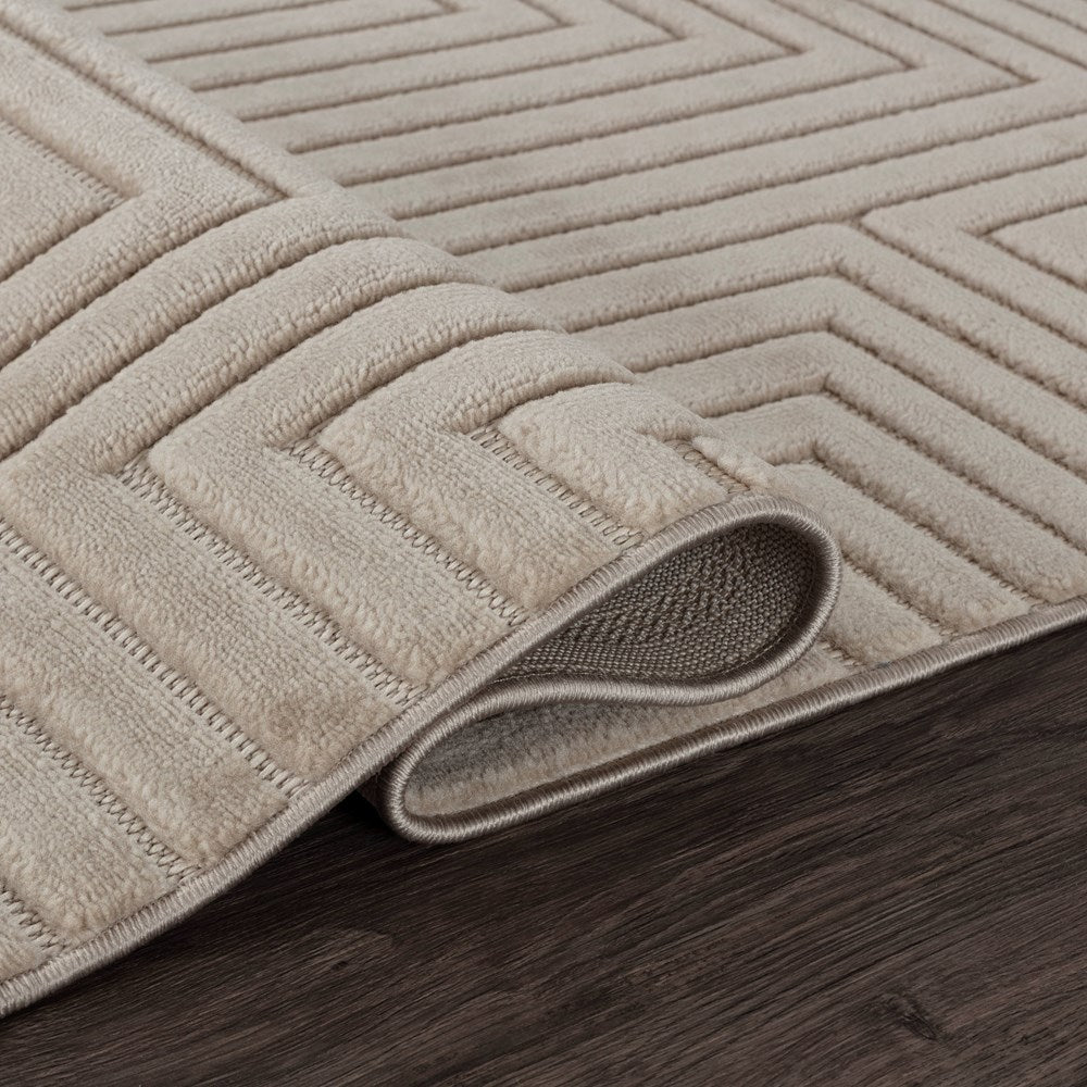 Art Deco Sandy Beige Rug