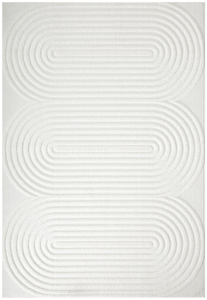 Astria Mid-Century White Rug