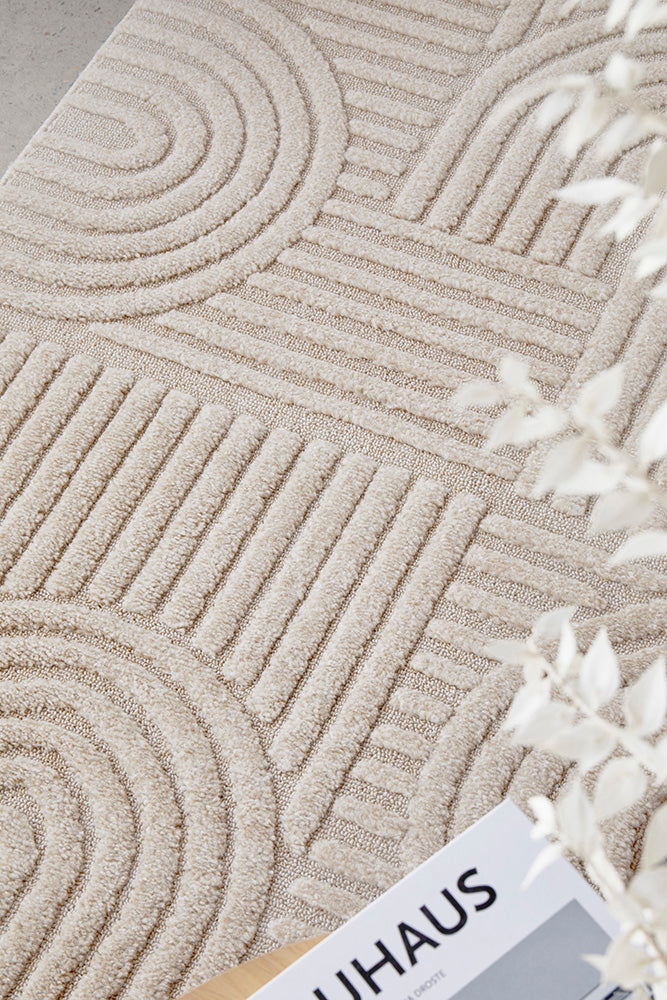 Astrid Arch Pattern Beige Rug