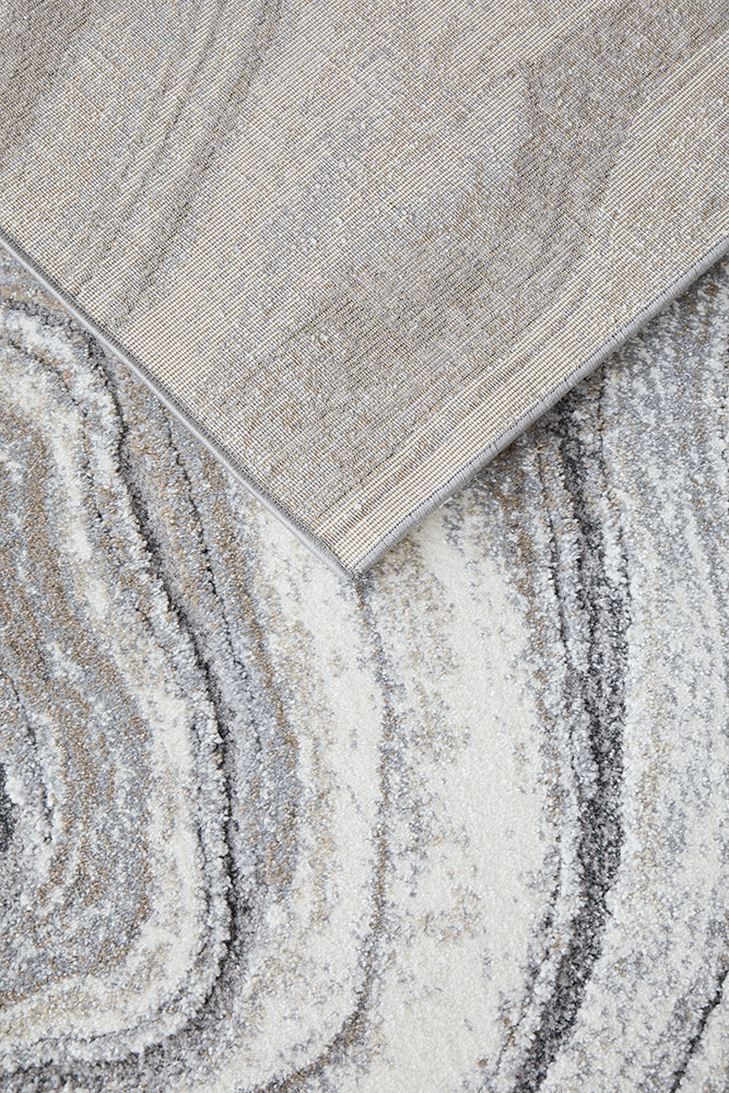 Opal Grey Marbled Rug