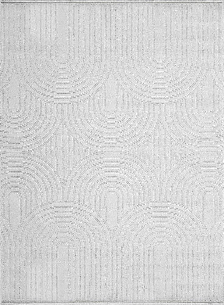 Art Deco Off-White Arch Rug