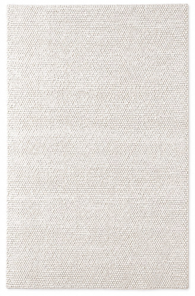 Ovation Antique White Pebble Textured Wool Rug