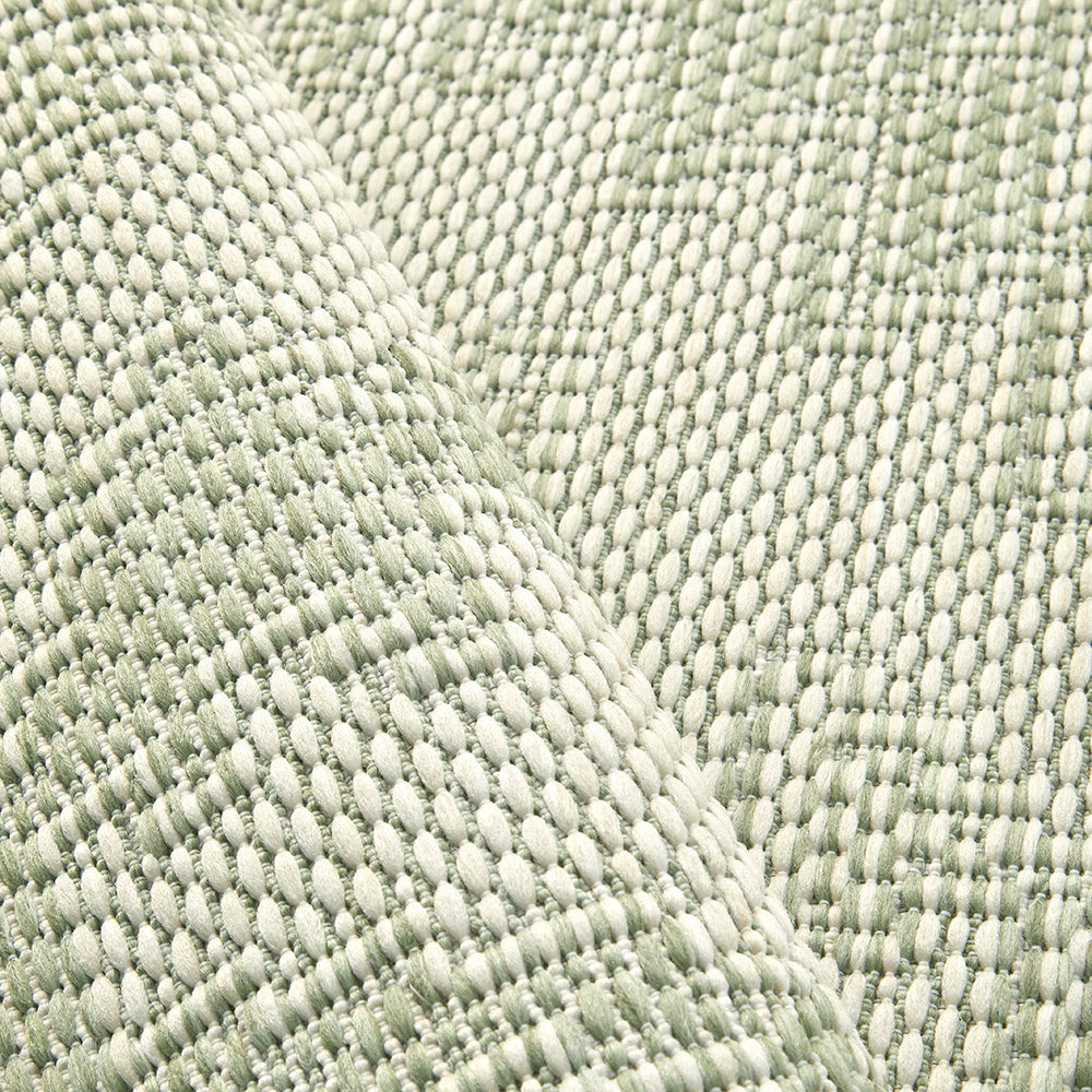 Aztec Mint Cream Grey Indoor Outdoor Washable Rug