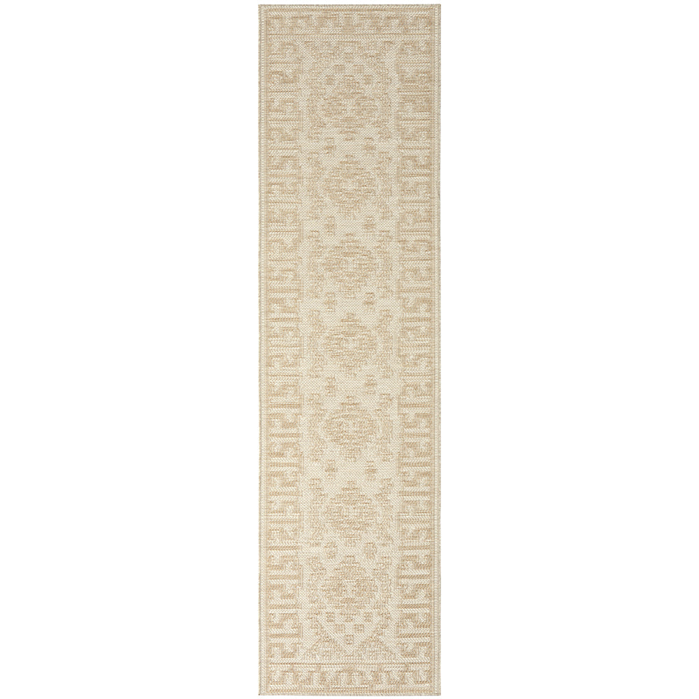 Aztec Natural Cream Indoor Outdoor Washable Rug