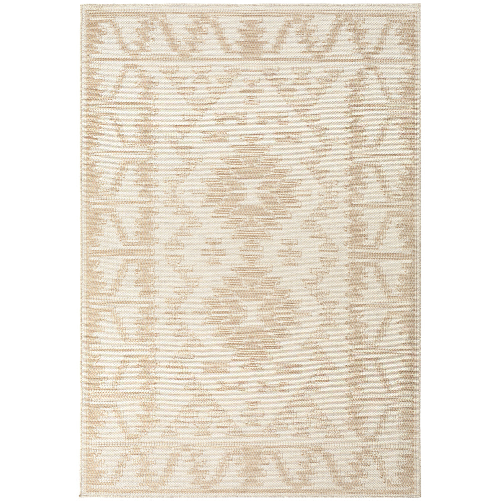 Aztec Natural Cream Indoor Outdoor Washable Rug
