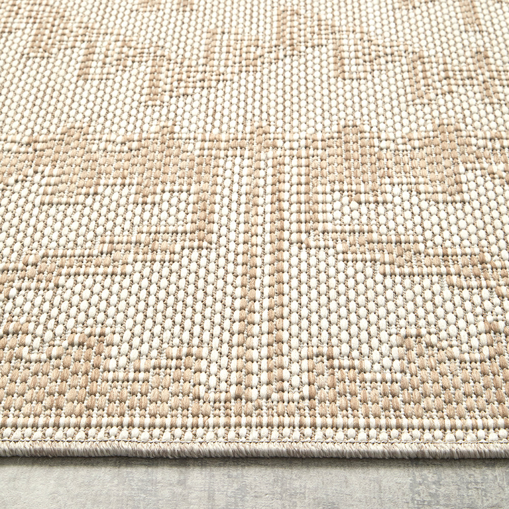 Aztec Natural Cream Indoor Outdoor Washable Rug