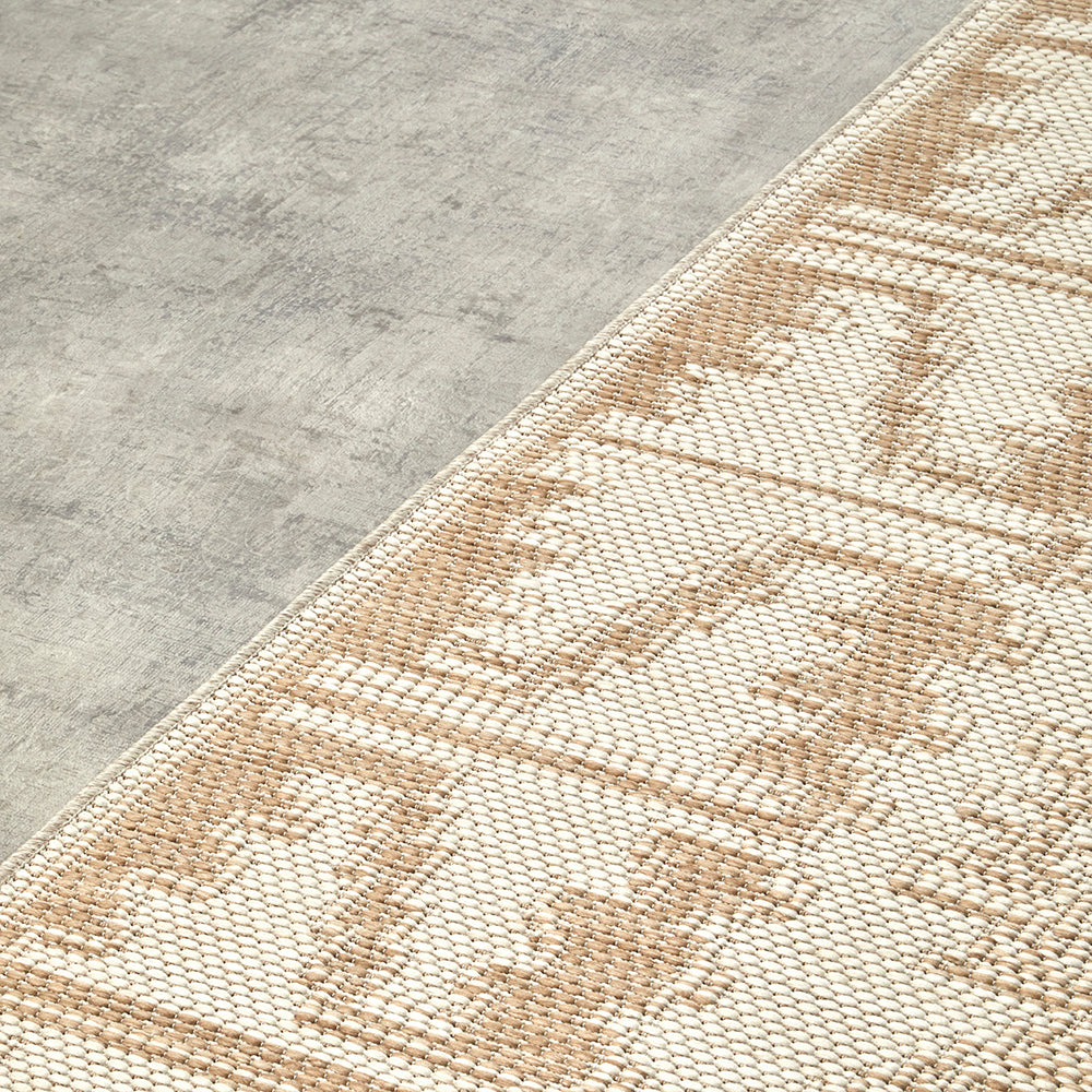 Aztec Natural Cream Indoor Outdoor Washable Rug