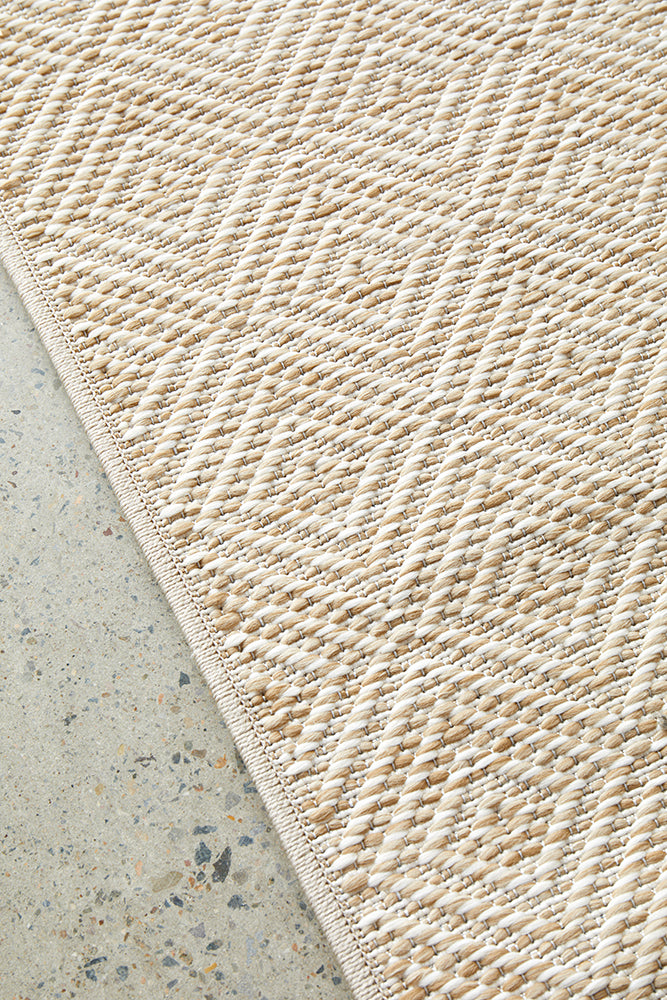 Diamond Trellis Natural Indoor Outdoor Rug