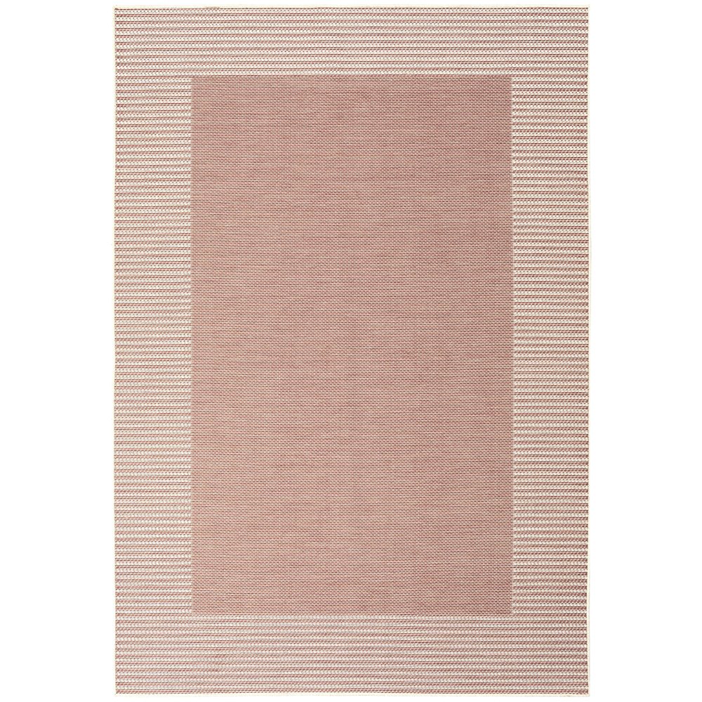 Geometric Cream Coral Indoor Outdoor Washable Rug