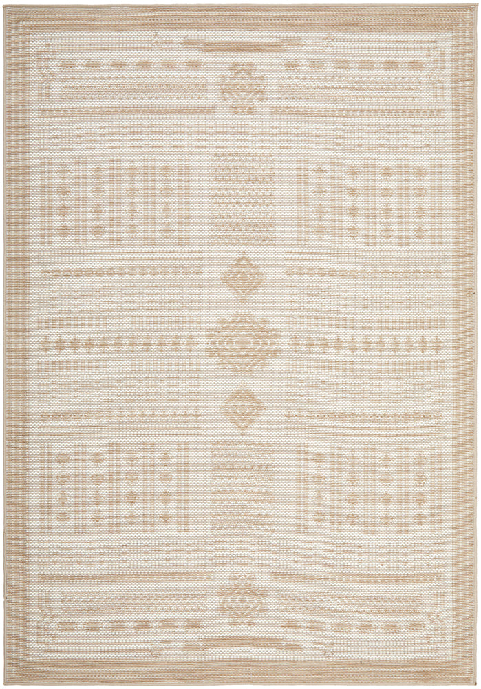 Aztec Cream Natural Indoor Outdoor Rug
