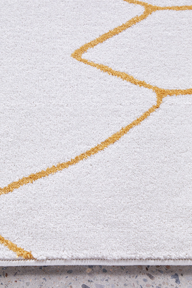 Vines Ava Gold Modern Rug