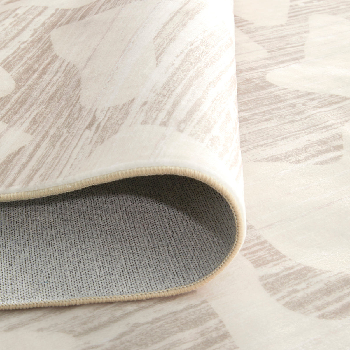 Washable Natural Abstract Botanical Pattern Rug