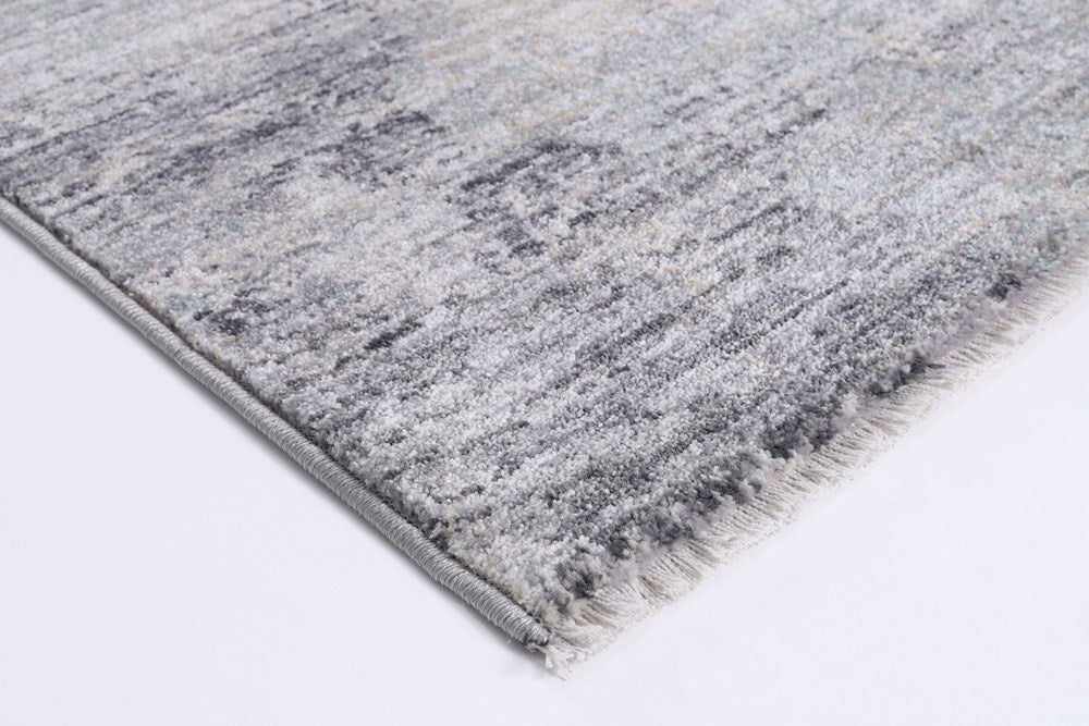 Grey Transitional Fringe Rug