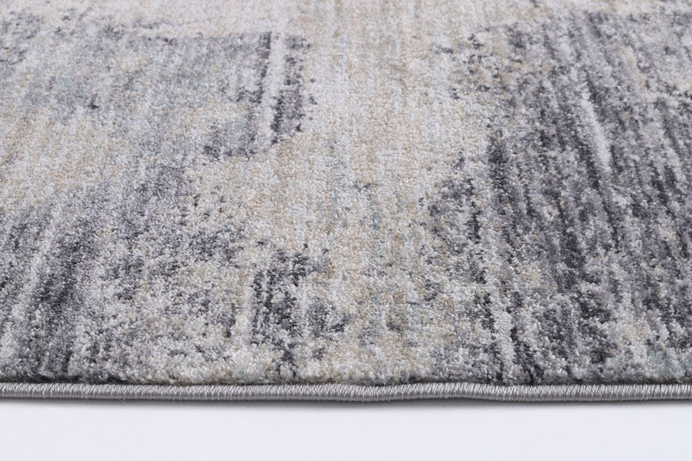 Grey Transitional Fringe Rug
