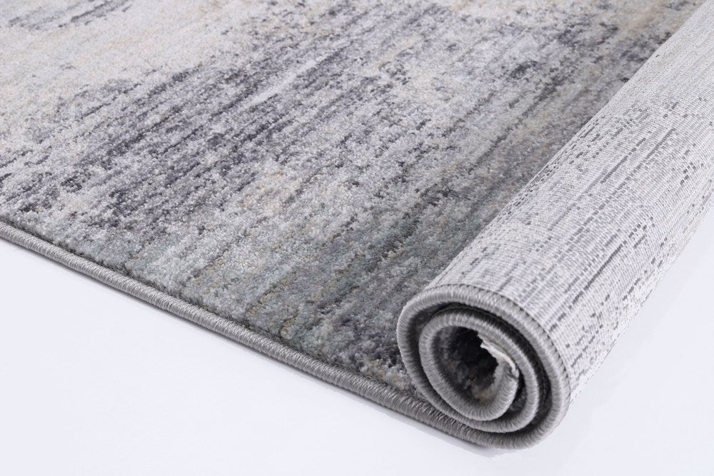 Grey Transitional Fringe Rug