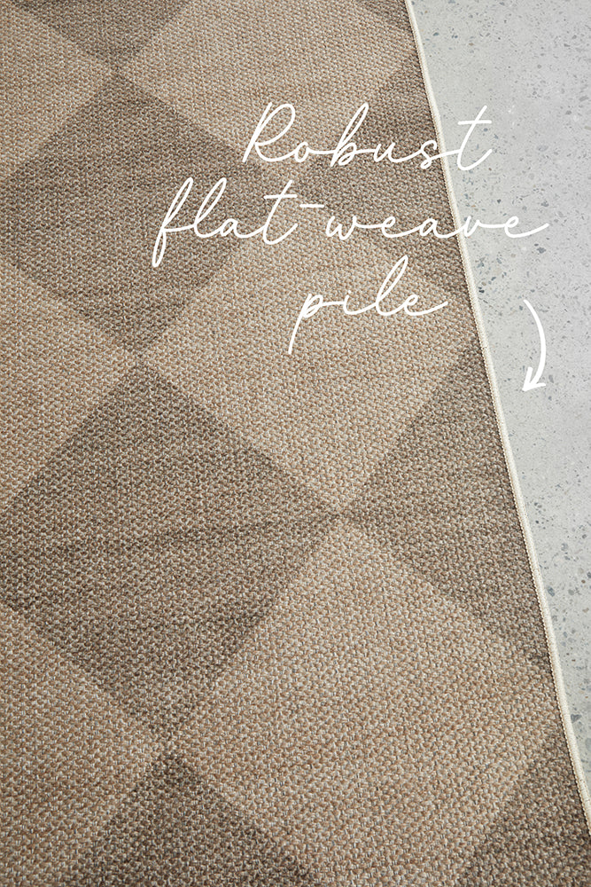 Terra Chequered Washable Rug