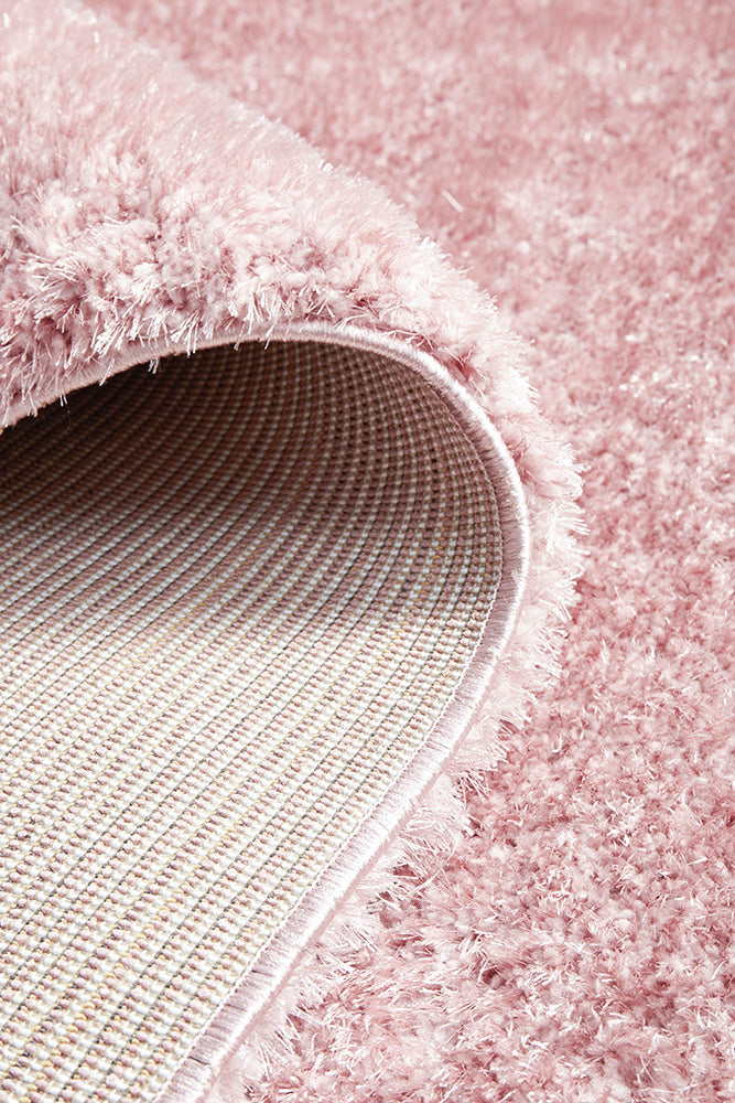 Lush Blush Pink Shag Rug