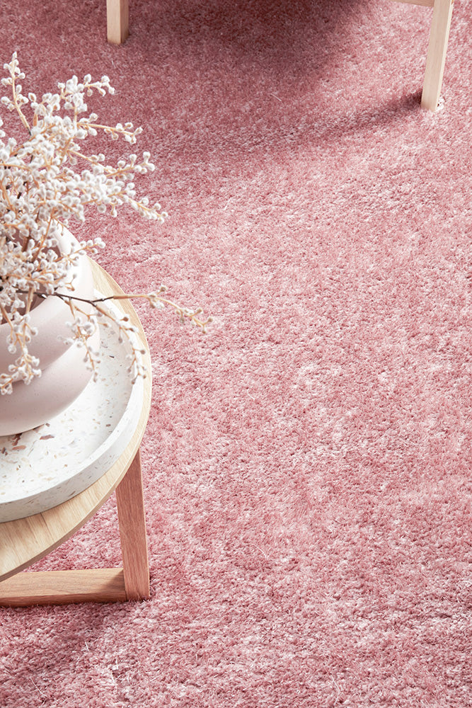 Lush Blush Pink Shag Rug