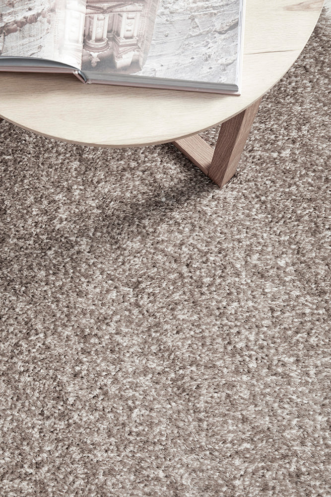 Lush Taupe Mink Shag Rug