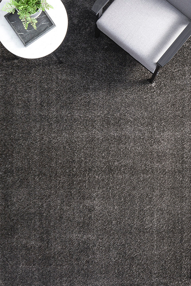 Lush Lustre Grey Shag Rug