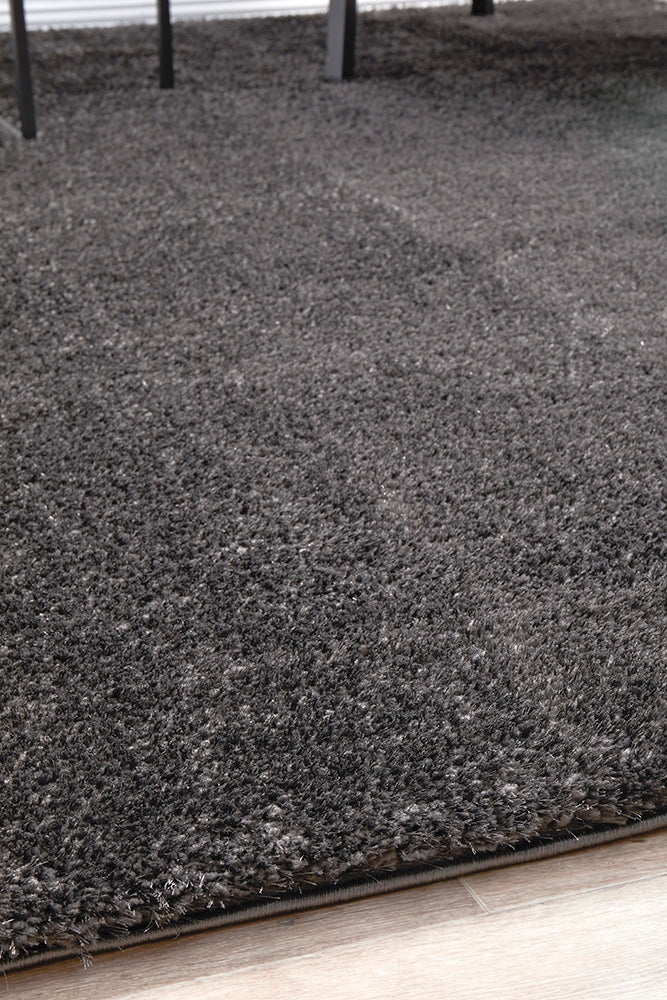 Lush Lustre Grey Shag Rug