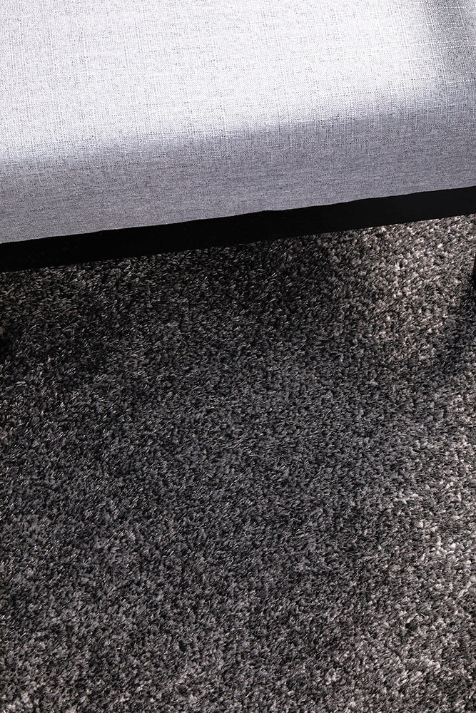 Lush Lustre Grey Shag Rug
