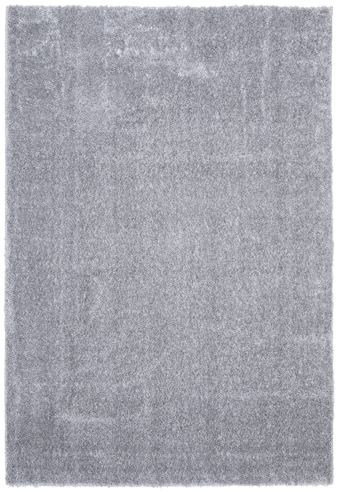 Lush Silver Grey Shag Rug
