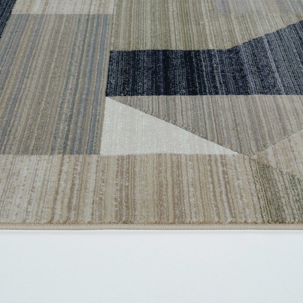 Abstract Geometric Tassel Rug