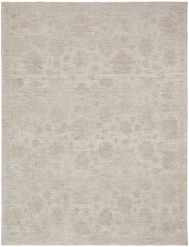 Oatmeal Bloom Fringed Rug