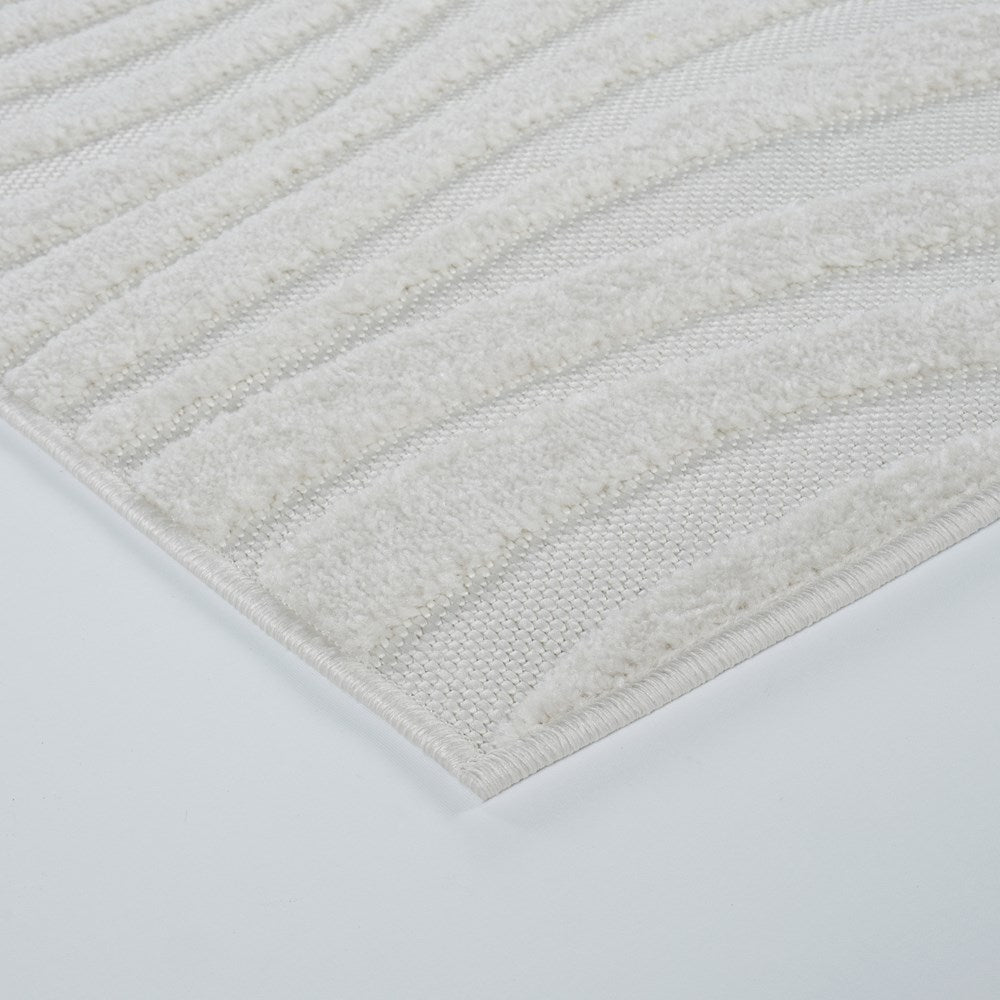 Ripple Abstract Off-White Art Deco Rug