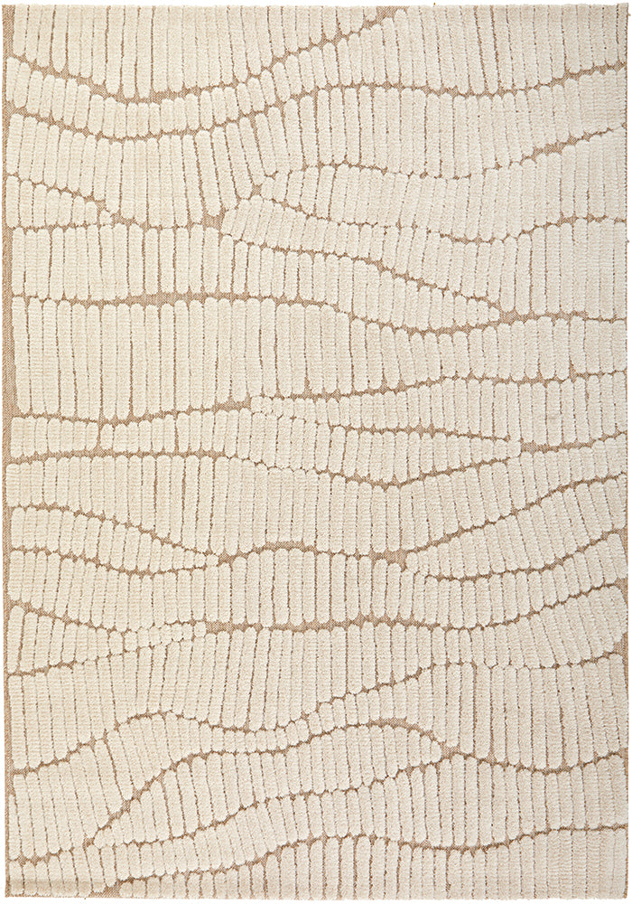 Fossil Cream Beige Modern Textured Rug - Lost Design Society