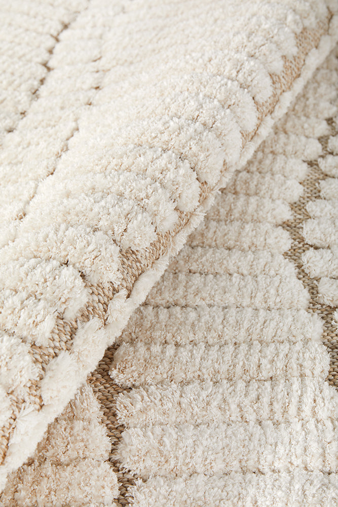 Fossil Cream Beige Modern Textured Rug - Lost Design Society