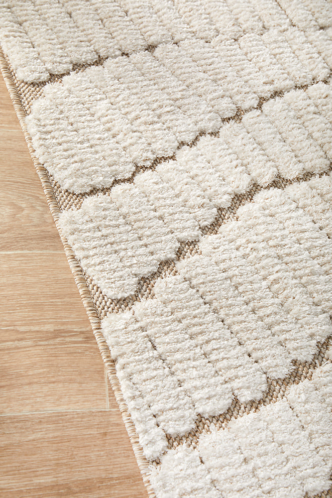 Fossil Cream Beige Modern Textured Rug - Lost Design Society