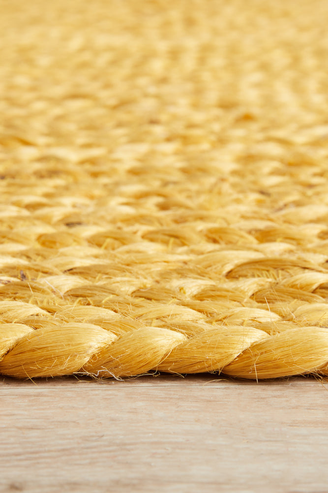 Kirra Yellow Jute Runner Rug