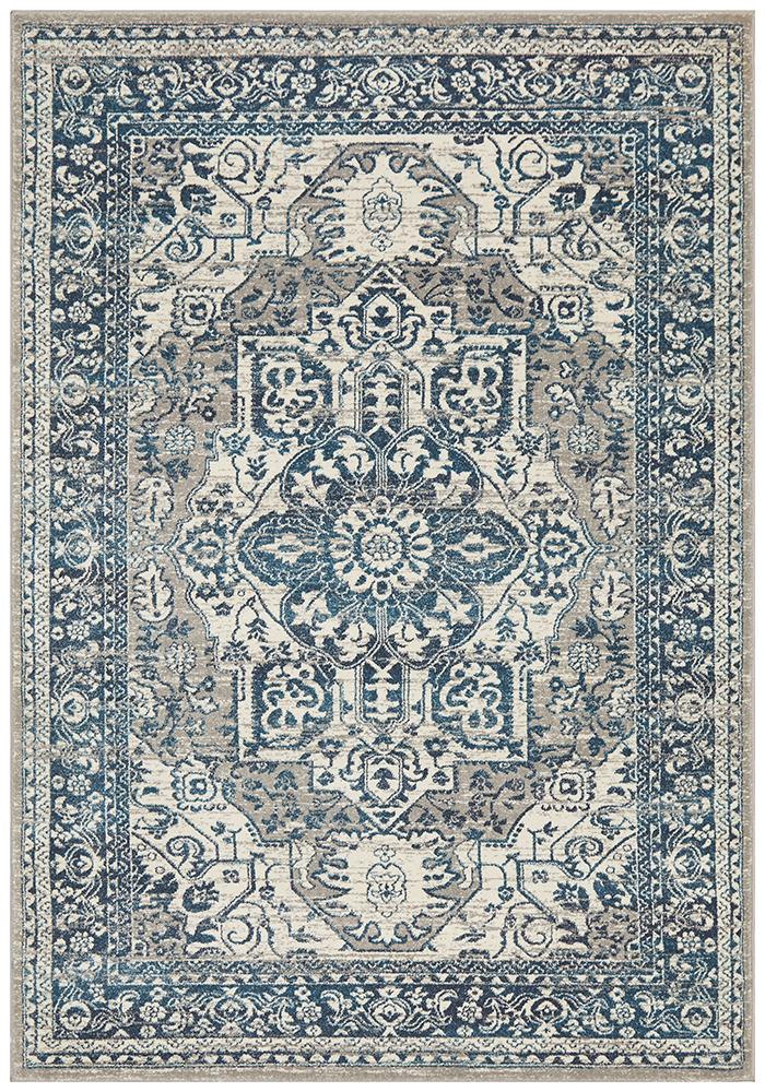 Tigris Shafi Blue Bohemian Transitional Rug