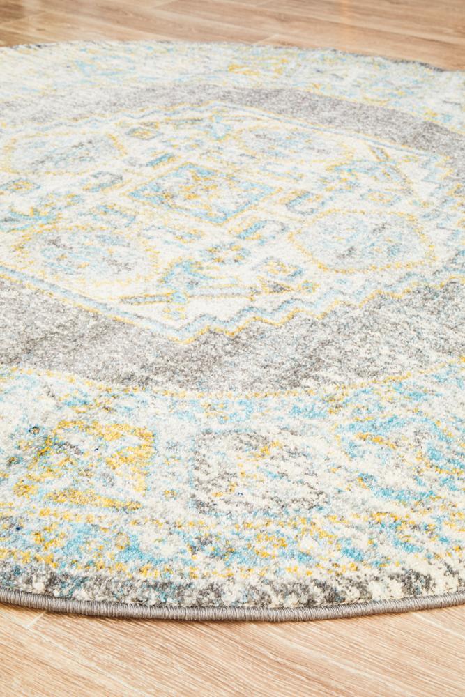 Legion Millennium Grey Round Transitional Rug