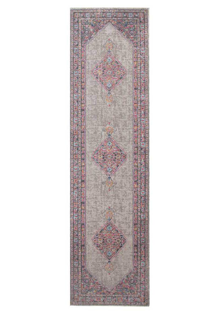 Vintage Distressed Eternal Diamond Grey Rug
