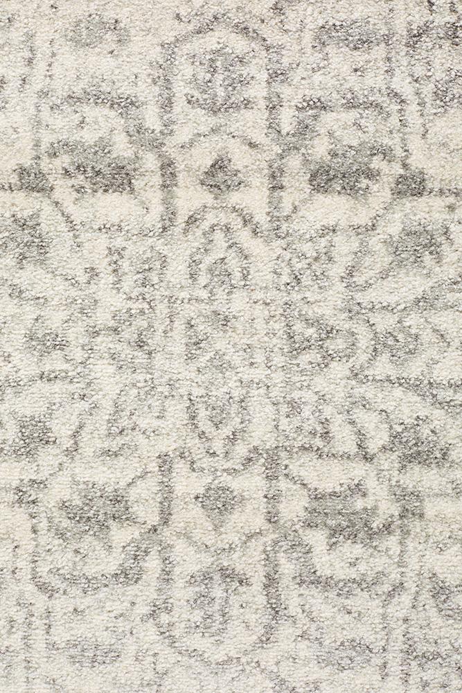 Dream White Silver Transitional Rug