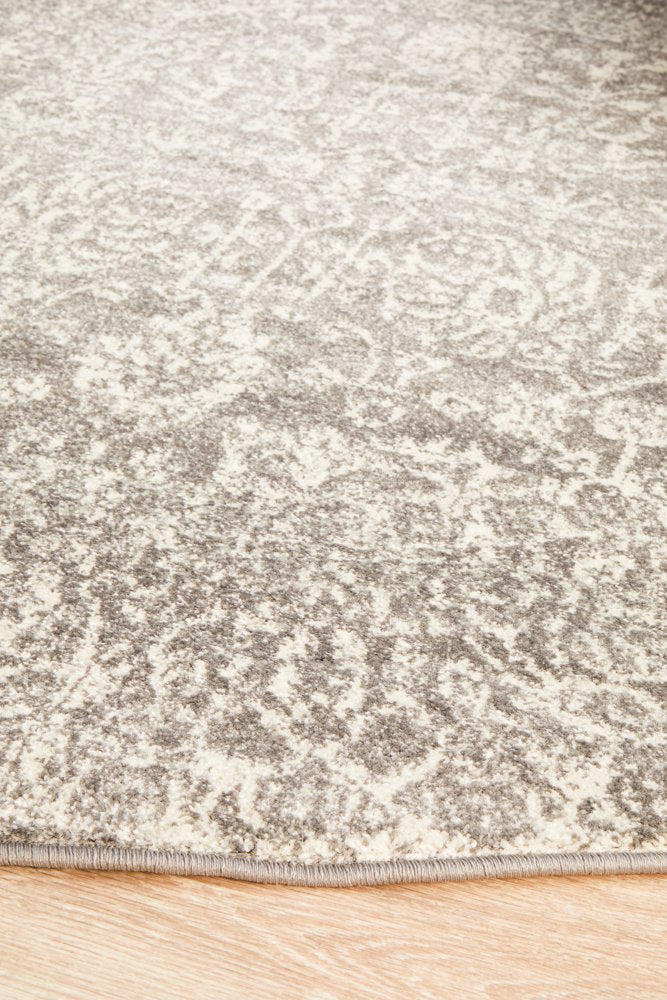 Homage Grey Transitional Round Rug