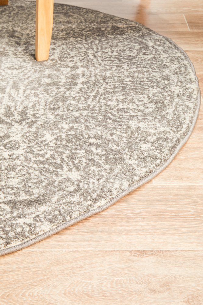 Homage Grey Transitional Round Rug