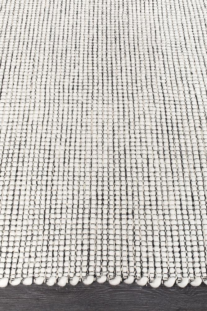 Attic Stunning Wool Black Rug - Lost Design Society