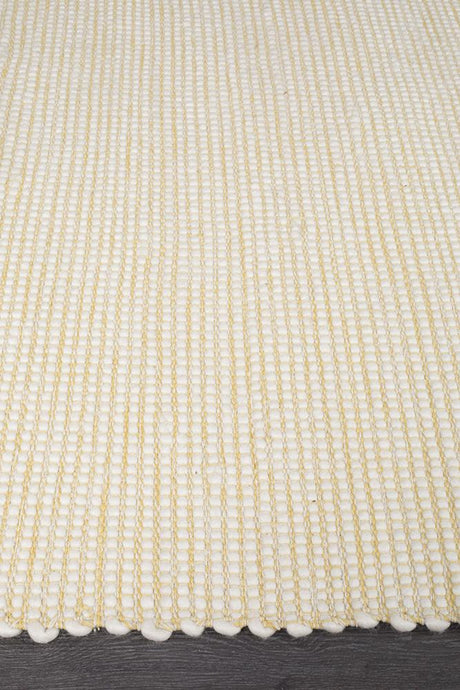 Attic Stunning Wool Yellow Rug - Lost Design Society