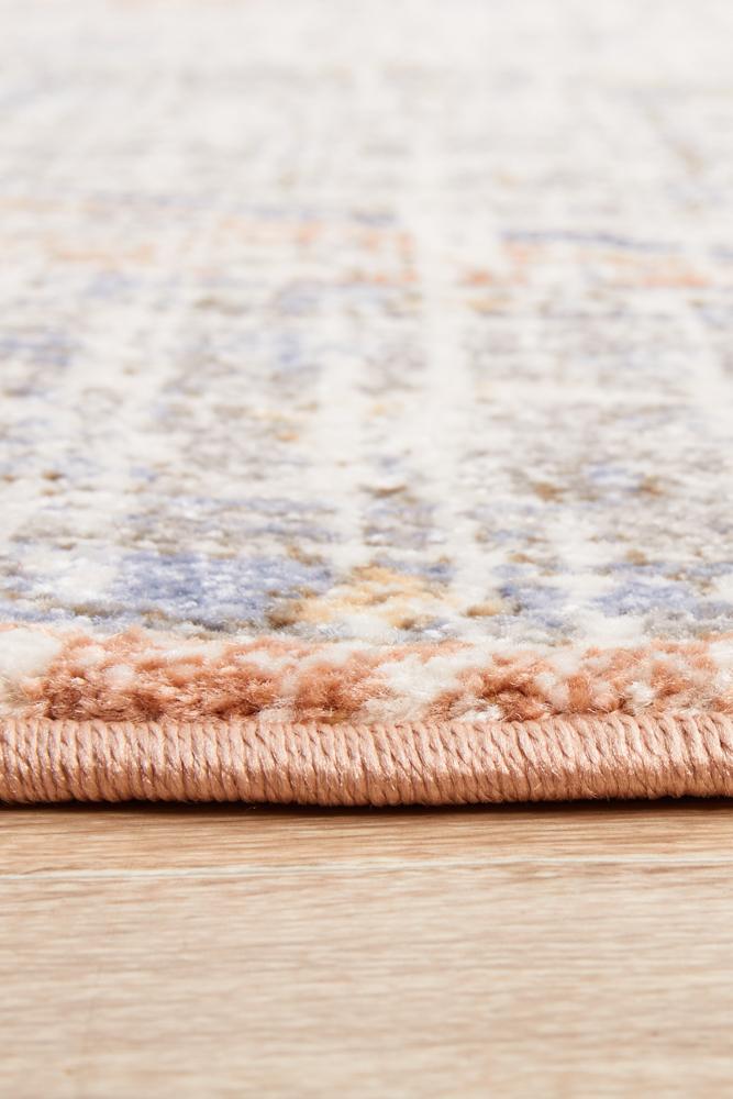 Lymbeth Peach Transitional Round Rug