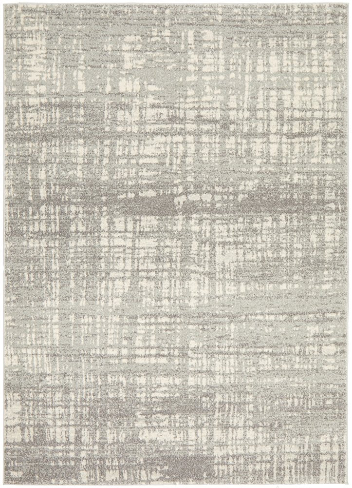 Ashley Abstract Modern Silver Grey Transitional Rug