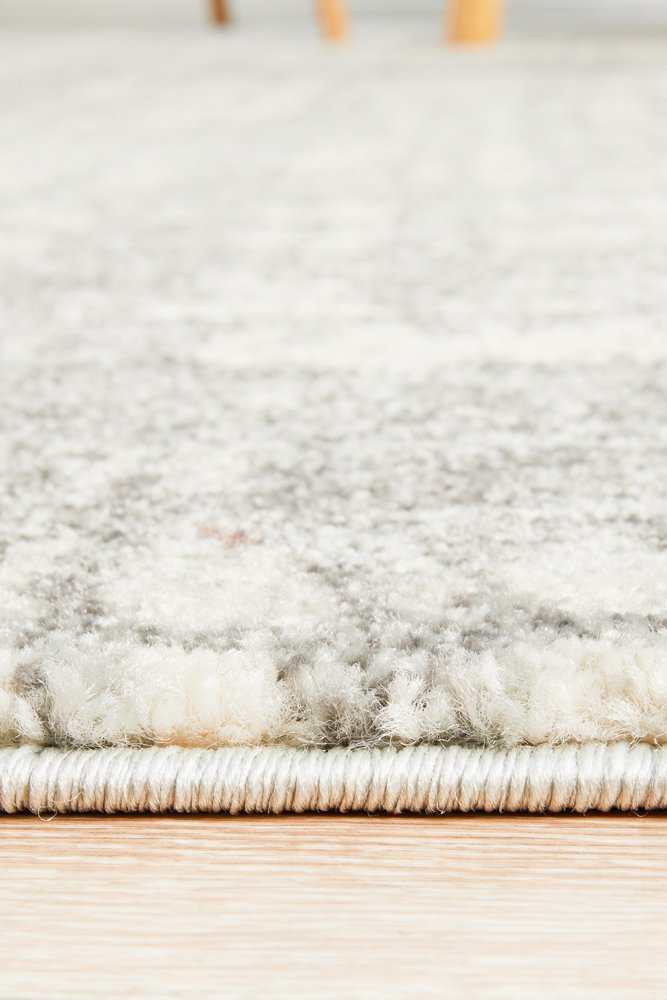 Ashley Abstract Modern Silver Grey Transitional Rug