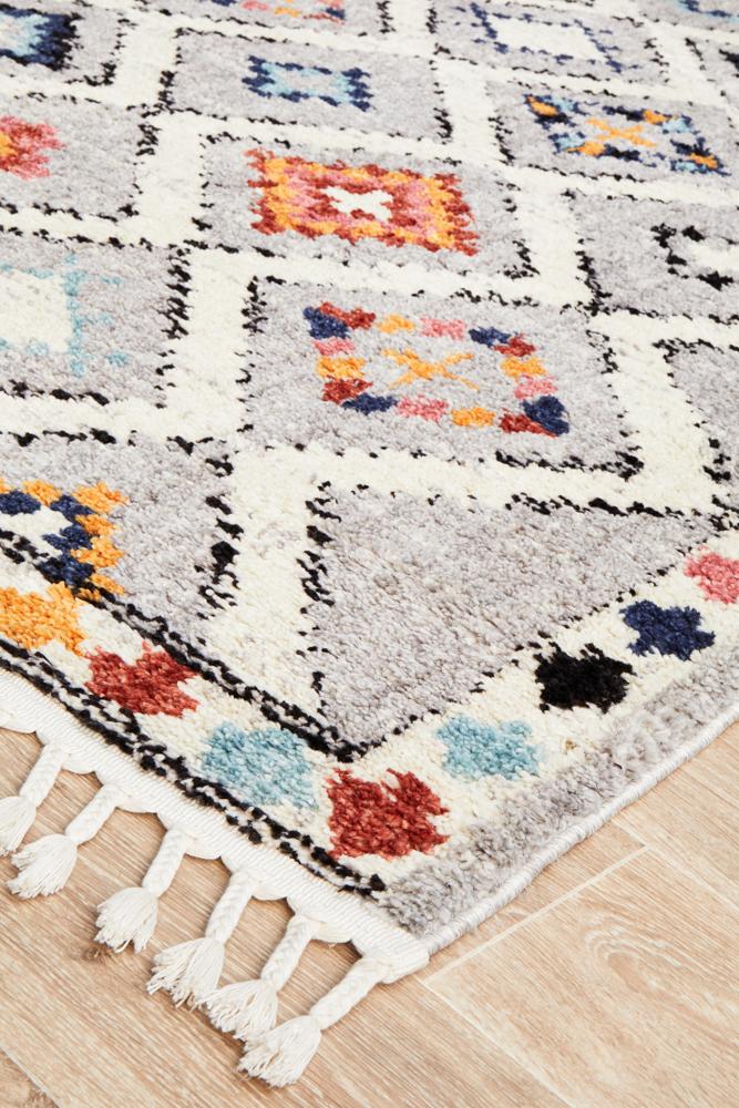 Tarfaya Moroccan Inspired Berber Grey Rug