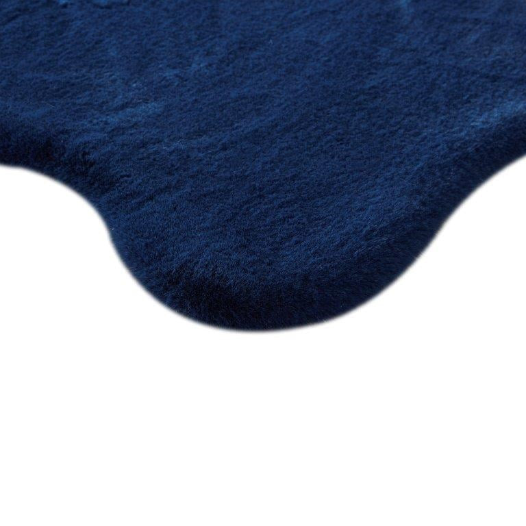 Turuun Soft Faux Sheepskin Navy Rug