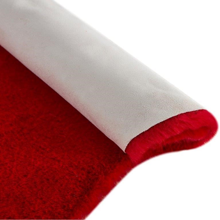Turuun Soft Faux Sheepskin Red Rug